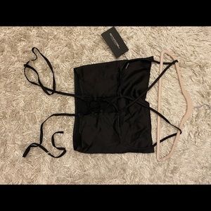 PLT black back tie top